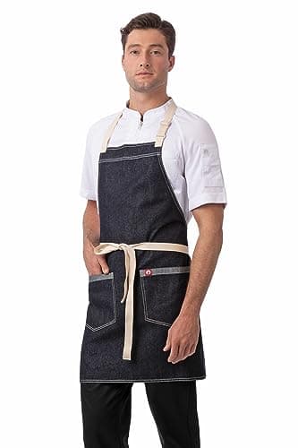 Chef Works Unisex Ridgewood Denim Apron, Indigo Blue, One Size 6