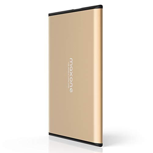 Maxone 320GB Ultra Slim Portable External Hard Drive HDD USB 3.0 Compatible with PC, Laptop, Gold
