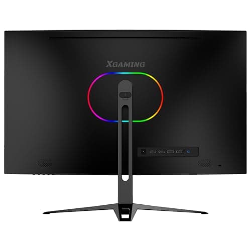 XGaming 27 Inch Curved Monitor 2K 165Hz 1500R, QHD 2560 x 1440p Gaming Computer Display, 16:9 HDMI, 1ms, FreeSync, 99% sRGB, Eye Care HDR PC Screen Built-in Speakers, VESA, Tilt Adjustable 9