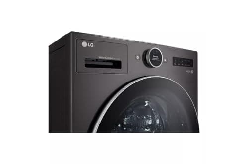 LG 5.0 cu. ft. Mega Capacity Smart Front Load Electric All-in-One Washer Dryer Combo with TurboWash360 WiFi in Black Steel 5