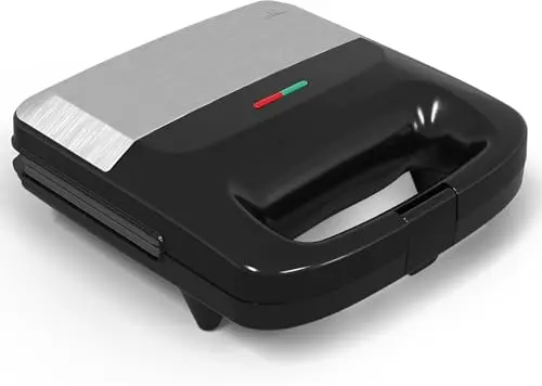 Sunvivi Waffle Iron, Panini Press Grill and Sandwich Maker Set, 3 in 1 Electric Sandwich Press with Removable Non-Stick Plates, Indicator Lights & Cool Touch Handle 750W