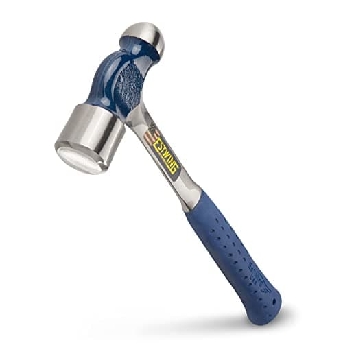 ESTWING Ball Peen Hammer - 24 oz USA Made Metalworking Tool with Forged Steel Construction & Shock Reduction Grip - E3-24BP
