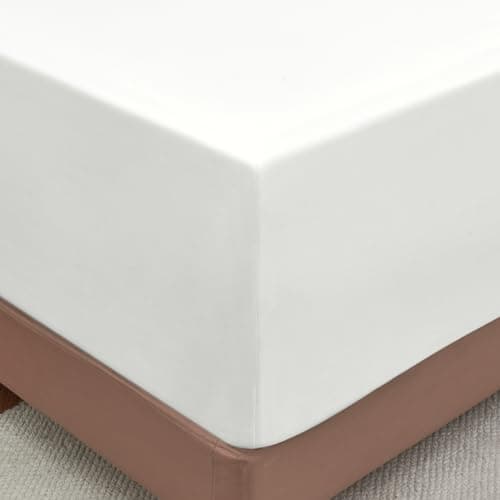 ChiXpace Extra Deep Queen Fitted Sheet - Deep Pocket Single Fitted Sheet Fits 18 inch to 24 inch Mattress, Ultra Soft Bottom Sheet for Queen Size Bed, White, 60" x 80" 7