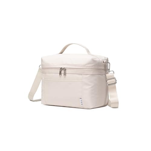 NOL Natural Organic Lifestyle Insulated Lunch Bags for Women Cooler Bag Lightweight Nylon Waterproof Lunch Box For Work (Small, Cream)