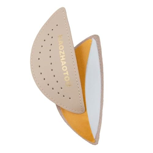 Arch Support Inserts for Flat Feet - Unisex Self - Adhesive Latex Arch Pad for Relieve Pressure and Feet Pain - Arch Support Insoles for Men & Women 1 Pairs (L, Beige) 6