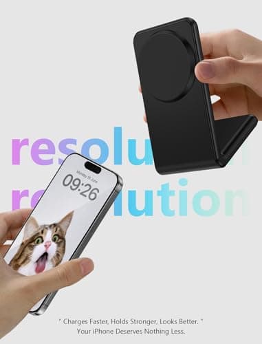 Mag.Safe Charger - iPhone Charger Stand, Fast Magnetic Wireless Charger for iPhone 17/16/15/14/13/12 Series - Black 5