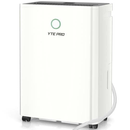 1500Sq.Ft Dehumidifier, 30Pint Dehumidifiers for Home, Quiet Dehumidifier for Bathroom, Basement, Bedroom and RV, with 6.56FT Drain Hose,0.66Gal Water Tank, 3-Color Humidity Light