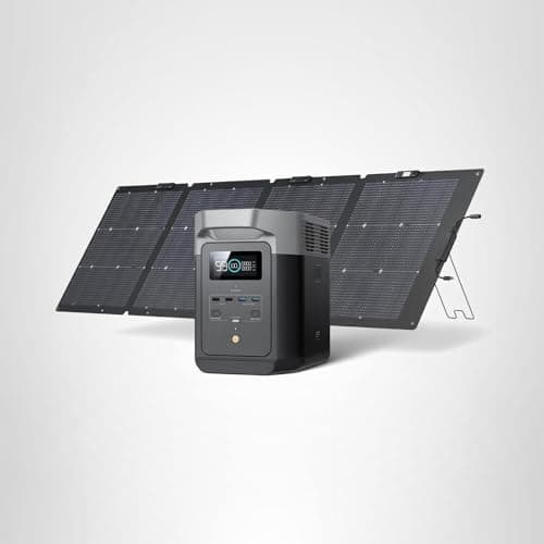 EF ECOFLOW Solar Generator DELTA 2 with 220W Solar Panel, 1024Wh LFP(LiFePO4) Battery, 1800W AC/100W USB-C Output, Fast Charging Portable Power Station for Home Backup Power, Camping & RVs 9