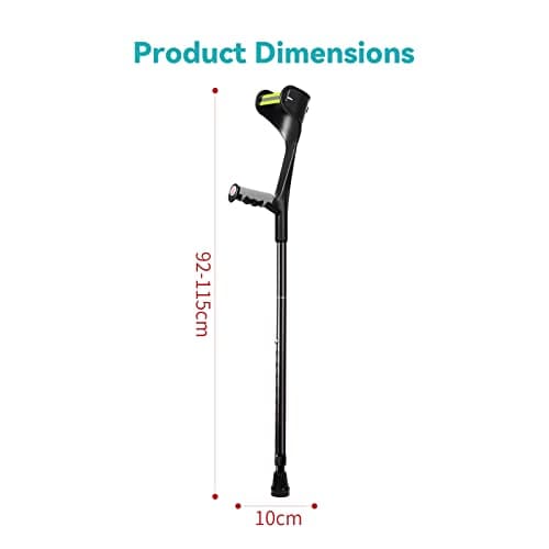 Forearm Crutches for Adults(1 Pair)，Adult Crutches Adjustable with Anti-Dorp Cuff，Aluminum Lightweight Arm Crutches Forearm for Adults，Foldable Muletas para Adultos，Crutch for Walking 7