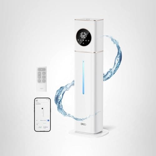 DREO HM735S 11L Smart Humidifier Large Room 700 ft², 100H Cool Mist Air Humidifiers for Bedroom, Top-Fill, Clean Tank Technology, 26dB, Auto Mode, Aroma Box, RGB, Remote & APP Control, Baby, White 9