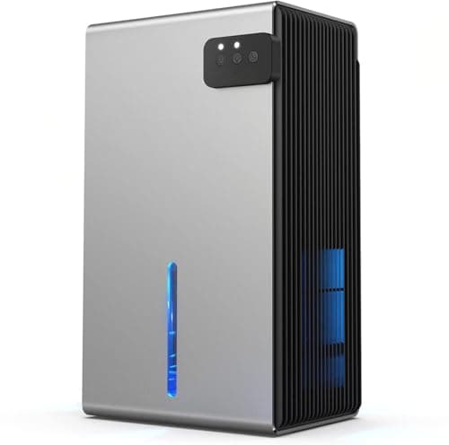 Dehumidifier, 95 OZ Dehumidifiers for Home (800 sq.ft), Quiet Small Dehumidifiers for Bedroom Bathroom Basements Closet RV, Auto Shut Off, Two Working Models and 7 Colors LED（Space Grey）