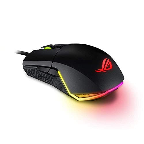 ASUS Optical Gaming Mouse - ROG Pugio | Ergonomic & Truly Ambidextrous PC Gaming Mouse | Configurable & Swappable Side Buttons | 7200 DPI Optical Sensor | Aura Sync RGB, ROG Armoury II
