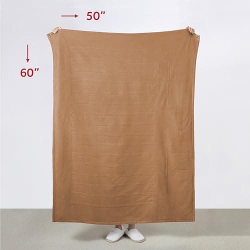 Sunbeam Electric Throw Royal Mink Sherpa Heated Blanket, 4 Heat Settings, 4-Hour Auto Shut-Off, Fast Heating, Luxurious and Ultra Comfy, Honey Color, 50" x 60" 6