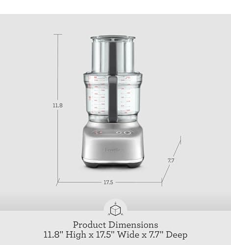 Breville BFP638 Paradice 9 Cup Food Processor and Dicer, Small, Brushed Stainless Steel 6