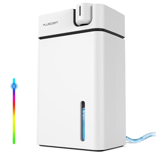 Dehumidifier, PLUSCENT Dehumidifiers for Home with Drain Hose, 1000 sq.ft Dehumidifier for Basement Bathroom Bedroom and Closet, with 88 OZ Water Tank