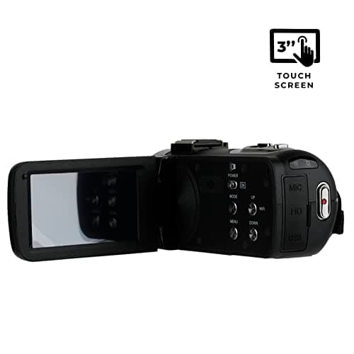 Vivitar 4K Video Camera, Wi-Fi Ultra HD Camcorder with 18x Digital Zoom, 3” IPS Touchscreen Video Recorder with Night Vision, Vlogging Camera with 3.5mm Microphone Jack, Rechargeable, SD Card Slot 5