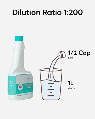 eufy X10 Pro Omni Robot Vacuum and Mop Combo, 8,000 Pa Suction, Dual Mops with 12 mm Auto-Lift and Carpet Detection + Official Floor Cleaning Solutions (2 Bottles) 6