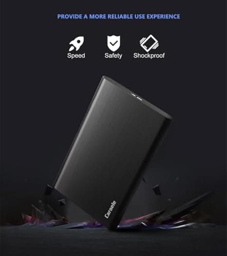 Caraele 1TB Ultra Slim Portable External Hard Drive USB3.0 HDD Storage Compatible for PC, Desktop, Laptop, MacBook, Chromebook, Xbox One, Xbox 360, PS4 (Black) 7
