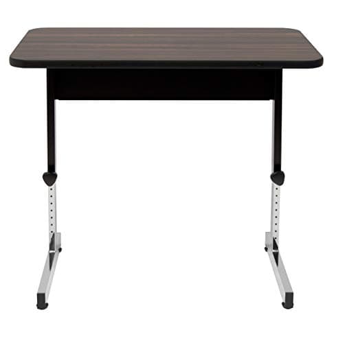 Calico Designs Adapta Desk - Height Adjustable Desk - 23"-33.5" - All-Purpose Standing Table for Home Office, Art, and More - Black/Walnut 7