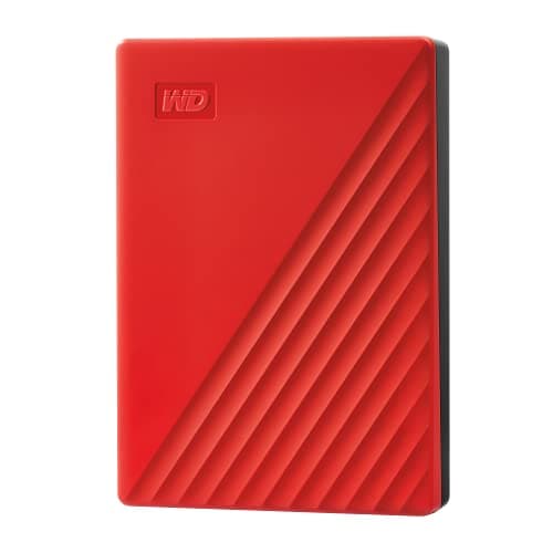 WD 5TB My Passport, Portable External Hard Drive, Red, Backup Software with Defense Against ransomware, and Password Protection, USB 3.1/USB 3.0 Compatible - WDBPKJ0050BRD-WESN