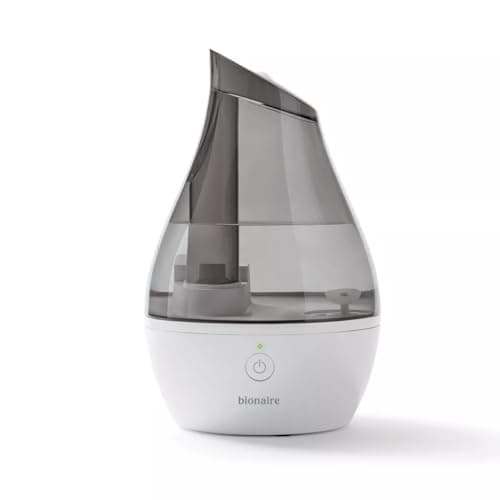 Bionaire - Ultrasonic Humidifier, Quiet, Efficient Cool Mist with Large Capacity Tank, Easy One-Button Operation (White, 64 oz)