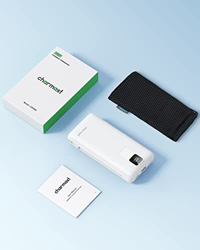 charmast Portable Charger with Built-in Cables and Wall Plug, 20000mAh 20W USB C Power Bank Fast Charging Battery Pack Travel Essentials Compatible with iPhone 16/15/14/13 Series, Samsung Google iPad 9