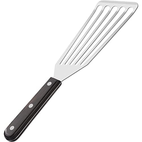 Rainspire Fish Spatula Stainless Steel Slotted Turner with Sloped Head Design for Flipping Delicate Food, Egg, Patties, Fries