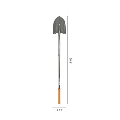 Fiskars 60" Pro Garden Shovel for Digging, Heavy Duty Steel Gardening Tool with Straight Handle 5