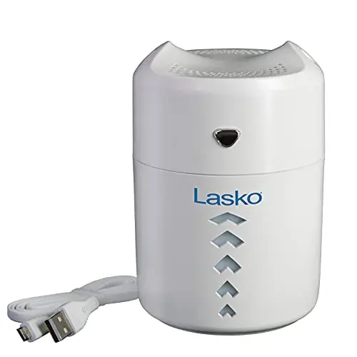 Lasko Ultrasonic Cool Mist Personal Humidifier, 0.4L, Home Water Vaporizer, White
