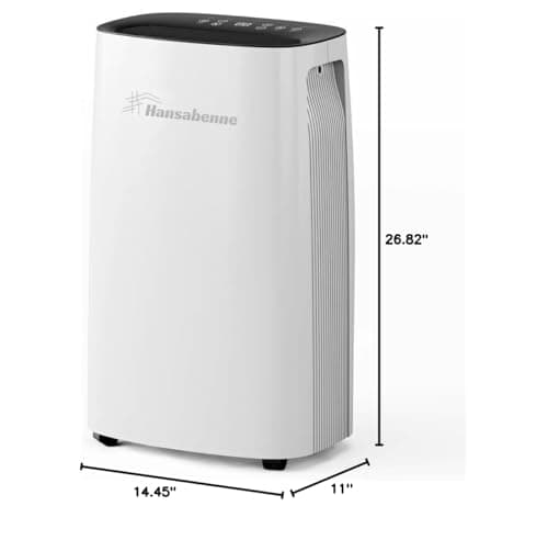 Hansabenne 35-Pints Dehumidifier for Basements - 3000 Sq. Ft. Dehumidifier with Auto or Manual Drainage - Compact Dehumidifier with Intelligent Humidity Control | Auto Defrost | Dry Clothes for Home 10