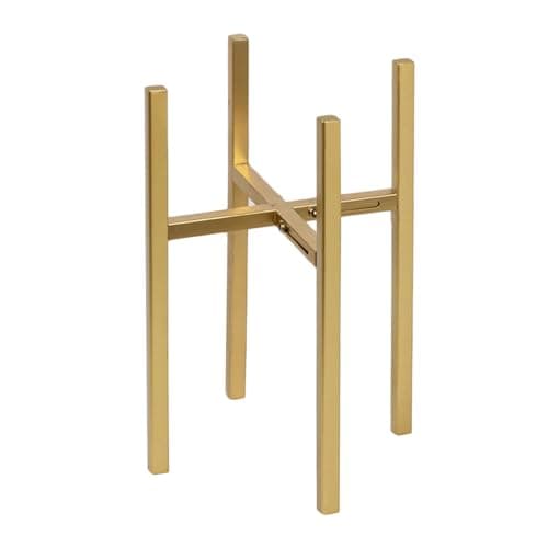 ARNIS Metal Plant Stand, Adjustable Plant Pot Stand, Heavy Duty Indoor Outdoor Plant Stand, Plant Holder (Gold, 1pcs 4 Legs-Square)