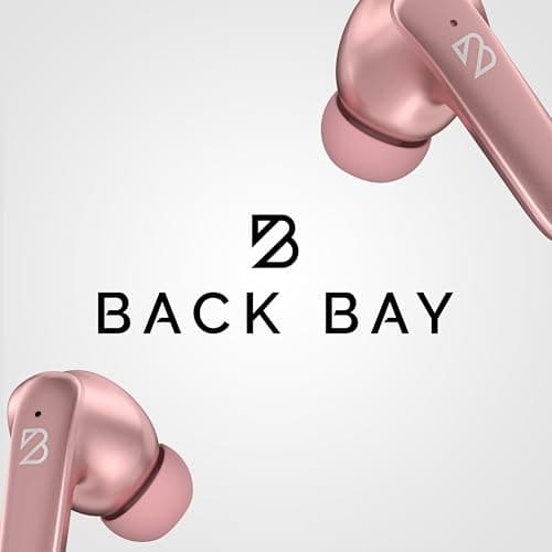 Back Bay Audio - USA-Based - iPhone + Android Earbuds Wireless Bluetooth V5.3, Sweatproof Blue Tooth Ear Buds Android Phones, Small Bass Earphones with Wireless Mic for iPhone Bluetooth Ear Buds 7