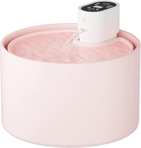 Jzla pro Ceramic Cat Water Fountain,2.3lL/78oz Cat Water Fountain Cordless, Automatic pet Water Fountain with Ultra-Quiet Pump and 4 Filter for Cats, Dogs, Multiple Pets