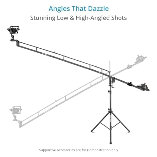 PROAIM 12' Vega Video Camera Jib Crane for Videomakers & Filmmakers. Payload: 5kg / 11lb 9