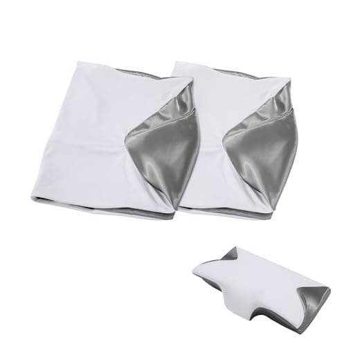 2 Pack Satin Cervical Pillow Case,Pillowcase for Cervical Pillow,Ergonomic Pillow Case,Cover ONLY