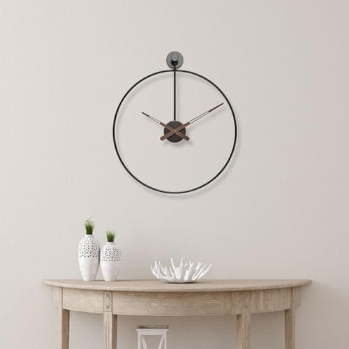 JoFomp Wooden Glow in The Dark Clock, 12 inch Silent Non-Ticking Battery Operated Clock, Energy-Absorbing Luminous Numerals and Hands, Lighted Wall Clock Decoration (Metal, 12 INCH) 5