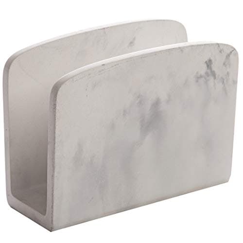 BINO Napkin Holder - Matte Marble Napkin Dispenser for Dinner Table | Black Kitchen Accessory