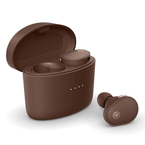 Yamaha TW-E5B True Wireless Earbuds, Bluetooth Headphones, Premium Sound, CVC Clear Voice Capture, Ambient Sound, IPX5 Water Resistant for Sport (Brown)