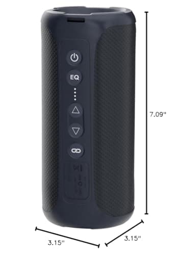 Ortizan Portable Bluetooth Speaker (2nd Gen), 40W powerful sound and deep bass, IPX7 waterproof, 30 hours of playtime, TWS for 2 speakers pairing for home, outdoor and travel - Electronics gift, Black 9