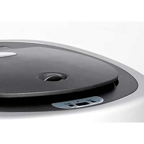 NINESTARS DZT-50-9 Automatic Touchless Infrared Motion Sensor Trash Can, 13 Gal 50L, Stainless Steel Base (Oval, Silver/Black Lid) 9