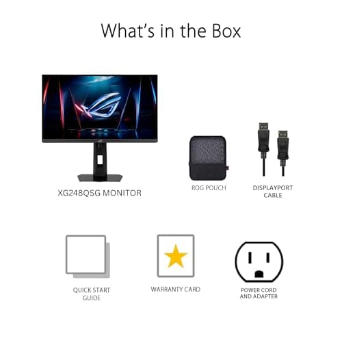 ASUS ROG Strix Ace 24” 1080P Esports Gaming Monitor (XG248QSG) - Full HD, Super TN Panel, 610Hz, 0.1ms, VRR, Low Input Lag, DisplayHDR400, Tripod Socket, HDMI 2.1, 3 yr Warranty 8