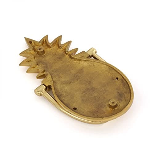 Renovators Supply Manufacturingᵀᴹ Heavy Pineapple Door Knocker – Solid Brass Construction, Polished Brass Finish, 8 Inch Long with Mounting Hardware 5