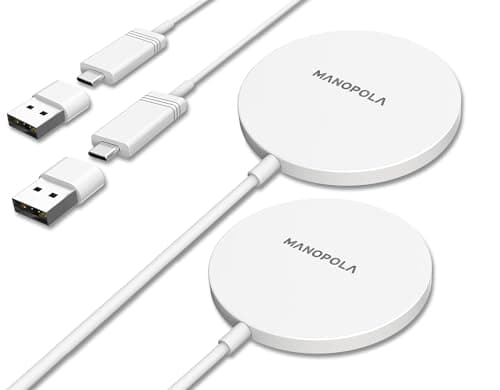 Manopola 2 Pack Magnetic Wireless Charger,Mag Safe Charger for Apple,15W Fast Charger Compatible with iPhone16/15/14/13/12 Pro/Max/Plus/Mini and AirPods 3/2/Pro 2/Pro