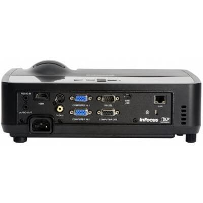 InFocus IN2124 3D Ready DLP Projector HDTV 1024x768 XGA 4000:1 3200 lumens 4:3 HDMI USB VGA Speaker Ethernet 2