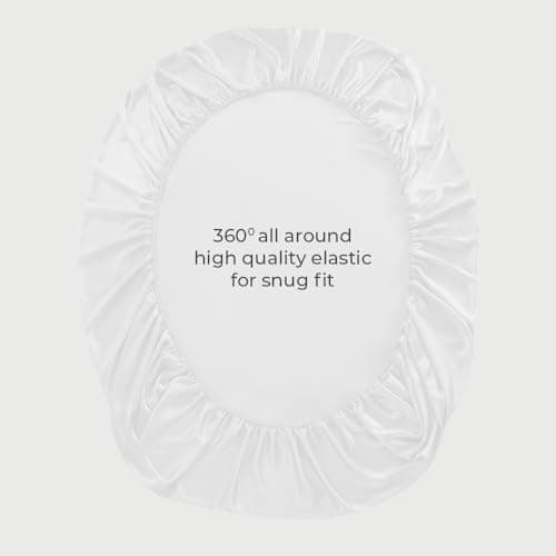 LINENWALAS Fitted Sheet Only Viscose Derived from Bamboo, Bottom Sheet for Twin XL Size Bed – 16” Deep Pocket, All Around Snug Fit – Cooling, Breathable, Soft, Hypoallergenic (White, Twin XL) 5