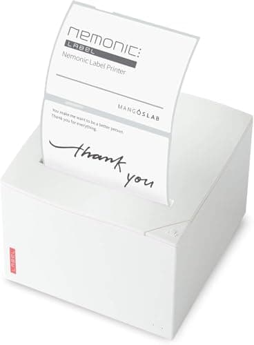 MANGOSLAB Nemonic Label Printer | Inkless Bluetooth Thermal Label Printer for Small Business | Durable Shipping Label Maker & Portable Wireless