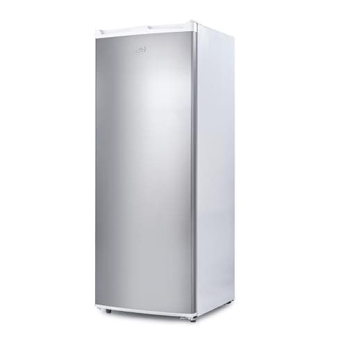 Commercial Cool Upright Freezer, Stand Up Freezer 6 Cu Ft with Reversible Door, White with VCM Door