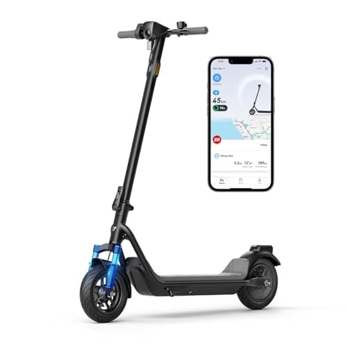 NIU Electric Scooter for Adults - Front Suspension, 600W Max Power, 18 Miles Range, Max Speed 17.4MPH, 9.5'' Pneumatic Tires, Dual Brakes, Easy Folding Portable Commuting Escooter, UL Certified