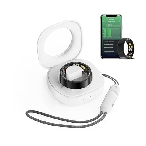 Aichiken Smart Ring Health Tracker, Sleep&Exercise Monitor Heart Rate,Blood Oxygen,Fitness Trackers for Man&Women -Long Lasting Batteries,Waterproof Sleep Tracking Wearable (Black, 7)