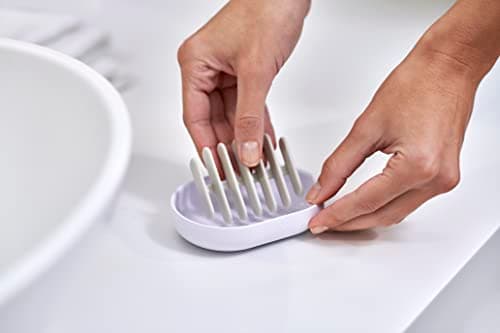 Joseph Joseph Duo Quick-Drain Soap Dish Holder, Soap Cup Tray Stand for Bathroom & Kitchen, White 7